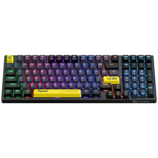 Дротова клавіатура Onikuma Three Color Wired Mechanical Keyboard 98 Keys G38 |ENG Layouts| (UPD) Black 5816 фото
