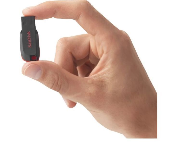 Флешка USB 2.0 SanDisk Cruzer Blade 128GB (KT) Black/Red 4057 фото