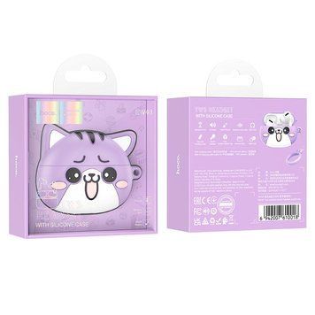 Беспроводные наушники HOCO EW48 CAT True беспроводной стерео headset |BT5.3, 30/300mAh, 4h| (UPD) Purple Cat 3406 фото