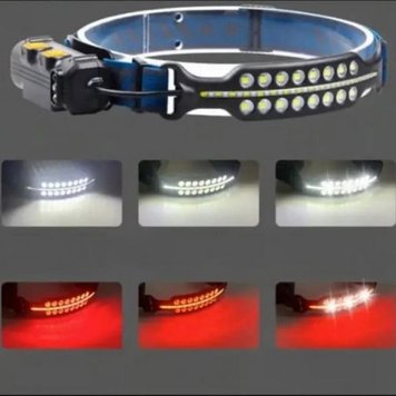 Фонарь на голову BL-W690-2-SMD белый-красный цвет, датчик движения (OP) 1933 фото