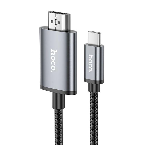 Кабель HOCO HD on-screen cable Type-C to HDTV UA27 |4K, 2m| (UPD) Black 3136 фото