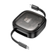 Кабель Hoco Retractable charging data Cable set U140 |0,95m, PD27/60W, 3A| (UPD) Black 3958 фото 1