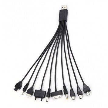 USB кабель с переходниками 10 в 1, 0,2м (DS) 6219 фото