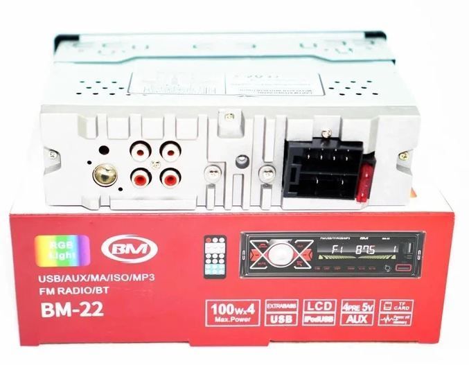 Автомагнитола Boschmann BM-22 ISO 1din RGB (LO) Black 7518 фото