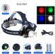 Ліхтар налобний PLD-V9-F-4XPE(White+Red+Blue+Green), 2x18650, ЗП Type-C, zoom, Box (Balog) 7384 фото 3