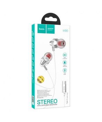 Наушники HOCO M90 Delight Type-C with microphone (EK) silver 2525 фото