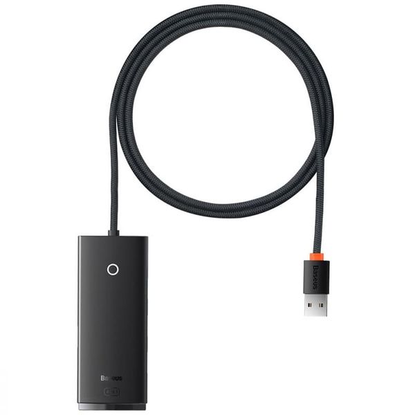 USB-Хаб Baseus Lite Series 4-in-1 (USB-A to USB 3.0*4) (1m) (EN) Black 1970 фото