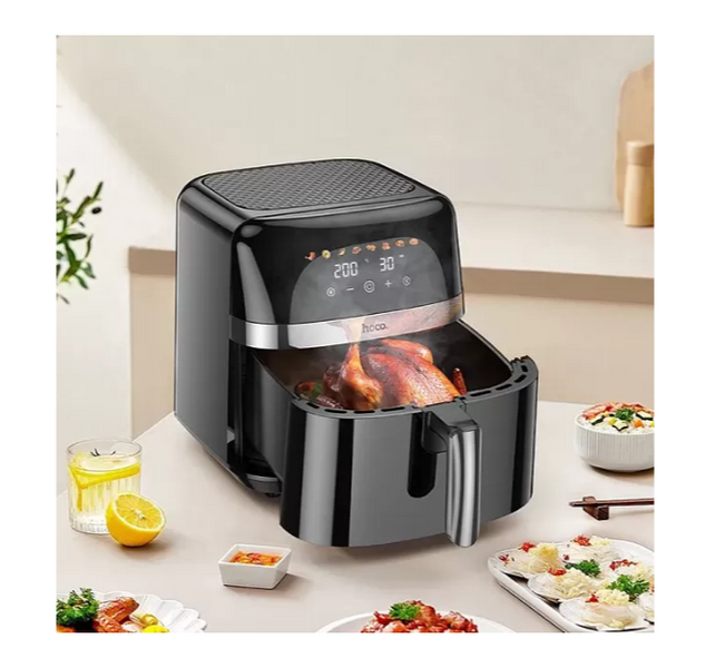 Аерогриль Hoco air fryer with touch screen HE20 |1700W, 8L| (UPD) Black 3961 фото