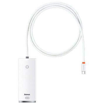 USB-Хаб Baseus Lite Series 4-in-1 (USB-A to USB 3.0*4) (1m) (EN) White 1580 фото