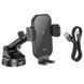 Держатель в машину HOCO Journey Wireless Fast Charging Car Holder HW5 (Центр Консоля) (UPD) Black 7272 фото 2