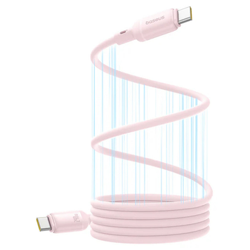 Кабель Baseus PicoGo Magnetic Liquid Silicone Type-C to Type-C 240W 1m(Супер силікон) (ММ) Pink 5720 фото