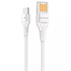 Кабель Proove Double Way Silicone USB to Micro USB 2.4A (1m) (EN) White 5823 фото 1