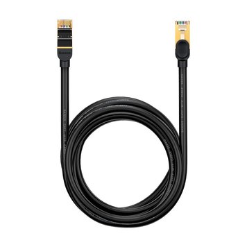 Кабель Baseus High Speed ​​Seven types of RJ45 10-гигабайт кабеля сети (round cable) |15 m| (UPD) Black 2001 фото