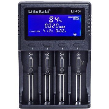 Зарядное устройство Liitokala Lii-PD4, 4 канала, Ni-Mh/Li-ion/LiFePo4, 220V/12V, LCD, Box (Lux) 7374 фото