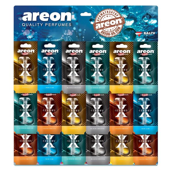 Ароматизатор воздуха Areon Liquid X-Version 8.5ml Планшетка 18шт 2878 фото