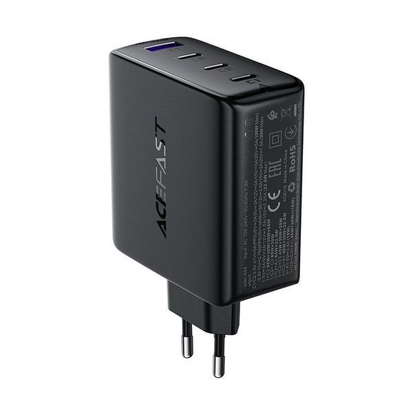 МЗП ACEFAST PD GaN charger A94 |3USB-C/1USB-A, 100W/3A, PD/QC| (UPD) (black) 7523 фото