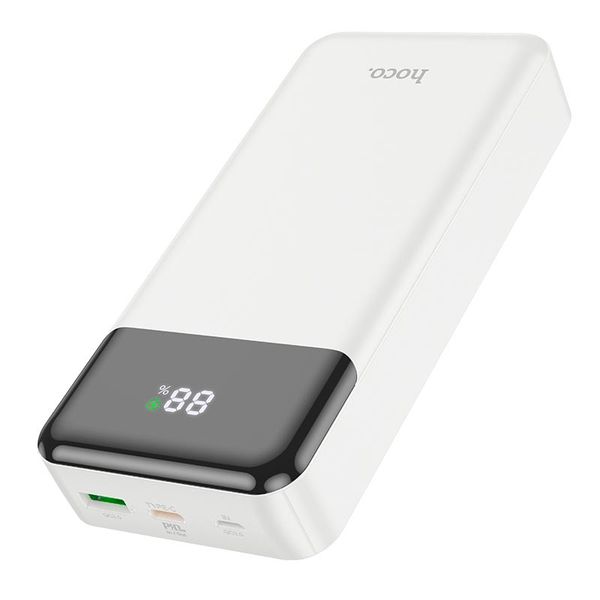 Портативная батарея HOCO J102A 20000mAh 2USB/Type-C, 20W/3A, PD/QC| (UPD) White 1968 фото