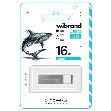 Flash Wibrand USB 2.0 Shark 16Gb (KT) Silver 3050 фото