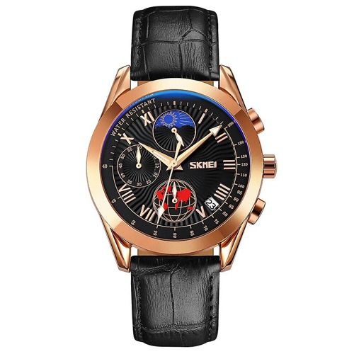 Часы наручные 9236RGBK SKMEI,(lux) ROSE GOLD/BLACK 3098 фото