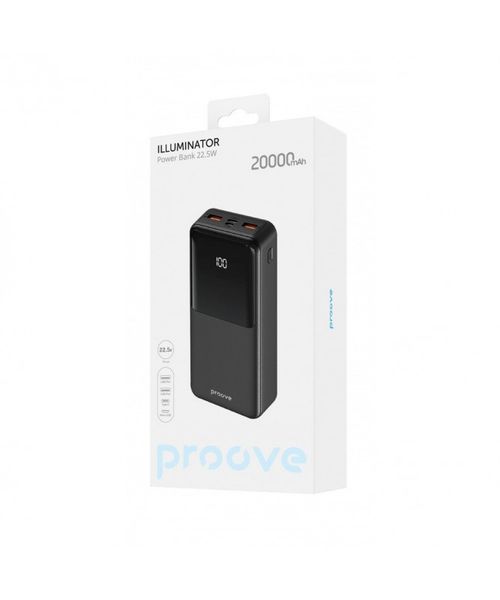 Портативная Батарея Proove Illuminator SE 22.5W 20000mAh (EN) Black 3380 фото