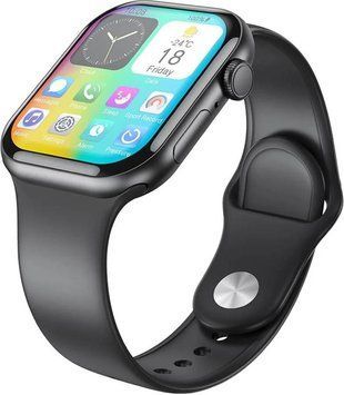 Смарт часы XO W10 Pro AMOLED Screen 10 Generation Wireless Charging Smart Talking Watch (MM) Black 7126 фото