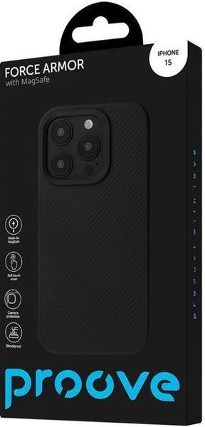 Чохол Proove Silicone Case with Magnetic Ring iPhone 15 (EN) Black 3567 фото