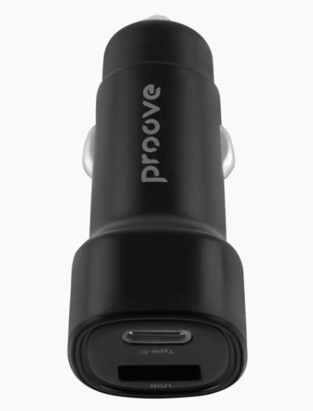 Адаптер автомобільний Proove Flash 48W (Type-C+USB) (EN) Black 4067 фото