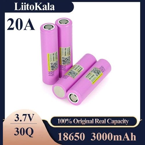 Акумулятор високострумовий 18650, LiitoKala 30Q, 3000mah, ОРИГІНАЛ (OP) Pink 2081 фото