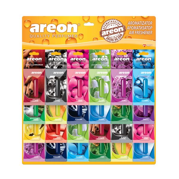 Ароматизатор воздуха Areon Mon Liquid 5 ml Планшетка 18шт. 09446 Mon liquid 18(микс ароматов) 2765 фото