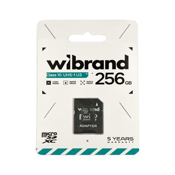 Карта памяти WIBRAND 256Gb class 10 microSDHC (UHS-1 U3) (adapter SD) (KT) 7327 фото