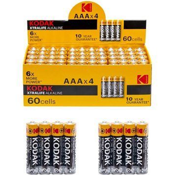 Батарейка щелочная Kodak XTRALIFE Alkaline LR03 AAA 1.5V(по 4 шт)(60/2400) 2545 фото