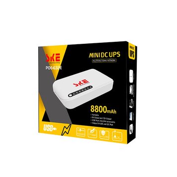 Джерело безперебійного живлення MINI DC UPS SKE POE-632E 8800mah |5/9/12v, USB, LAN, POE| (UPD) White 3429 фото