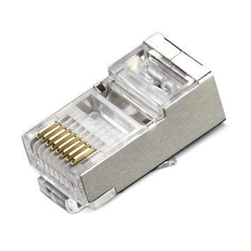Конектор RITAR RJ-45 8P8C FTP Cat-6 екранований (100 шт / уп.) Q100 (ЗАЛІЗНИЙ) (UT) 5773 фото