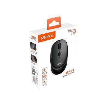 Бездротова комп'ютерна миша MEETION 2.4 G Wireless Office Mouse R571 |1000/1200/1600 DPI, AA Battery| (UPD) Black 4823 фото