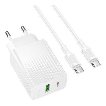 СЗУ Borofone BAS76A 1USB-C/1USB PD/QC 30W+Type-C to Type-C (MMA) White 7428 фото