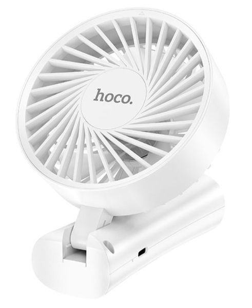 Вентилятор Hoco Xpress handheld fan HX20 |3 Level, Led Display, 90&deg; fold| (UPD) White 3132 фото