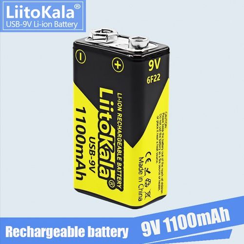 Акумулятор Крона, LiitoKala USB-9V, 1100mAh, ОРІГІНАЛ (LUX) 3230 фото