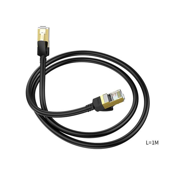 Кабель Hoco LAN RJ45 Level pure copper gigabit ethernet cable US02 |1m| (UPD) Black 2002 фото