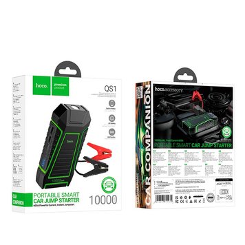 Пусковий пристрій (бустер) для авто HOCO QS1 Spring Car emergency start-up power bank 600A (10000mAh) (UPD) Black 3376 фото