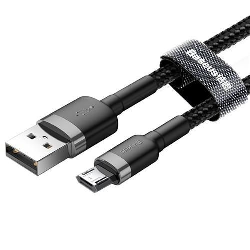 Кабель Micro USB BASEUS cafule |2.4A, 2M| (CAMKLF-C09) (UPD) black 2315 фото