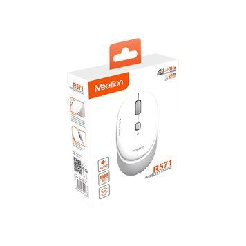 Бездротова комп'ютерна миша MEETION 2.4 G Wireless Office Mouse R571 |1000/1200/1600 DPI, AA Battery| (UPD) White 4824 фото