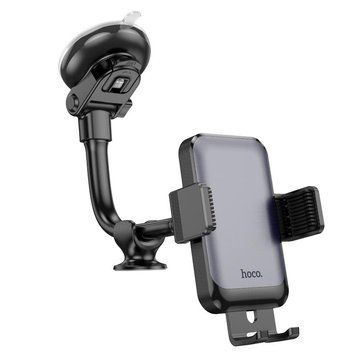 Тримач Hoco Rock Push-type Car holder H27 (center console) (UPD) Black 3670 фото