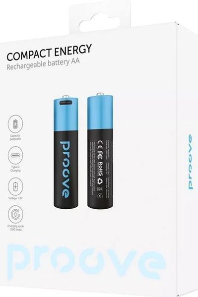 Акумуляторні батарейки Proove Compact Energy AA 2 pcs (EN) Black 2504 фото