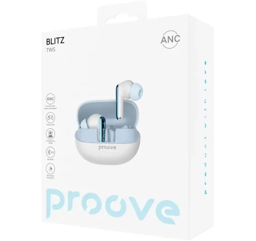Беспроводные наушники Proove Blitz TWS with ANC (EN) Blue 6780 фото