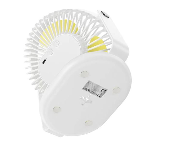 Вентилятор Hocol desktop fan F14 |4 speed, 360 degree fold, Night Light| (KT) White 2205 фото