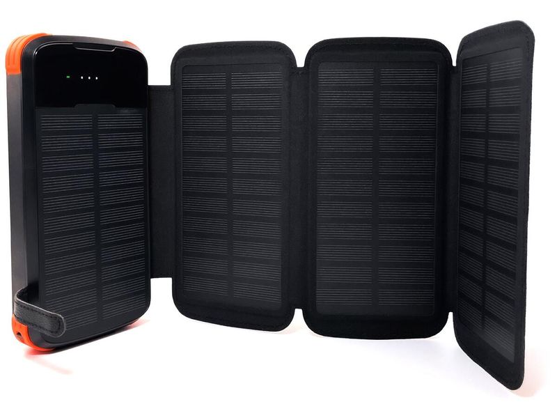 Портативна батарея Mibrand EXTREM 20000mAh solar folding 2 lights (KT) Black 2426 фото