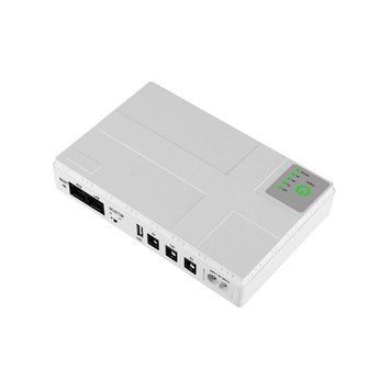 Джерело безперебійного живлення UPS-18W DC1018P для роутерів/комутаторів/PON/POE-430, 5/9/12V, 1/2A, Li-ion 8800MAh, (DS) White 4026 фото