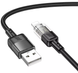 Кабель Hoco USB to Lightning Spirit transparent charging data cable U129 |2.4A, 1.2M| (UPD) Black 5936 фото 2