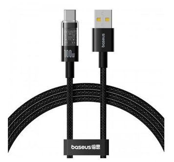 Кабель Baseus Gem Fast-Charging USB - Type-C 100W 1m (EN) Black 3927 фото