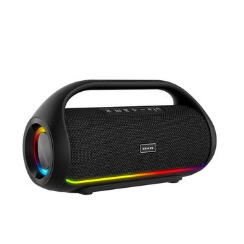 Акустика BKK Waterproof Boombox BT Speaker B60 IPX5 |BT5.3, TWS, AUX/TF/USB/FM, 2*10W| (UPD) Black 2519 фото